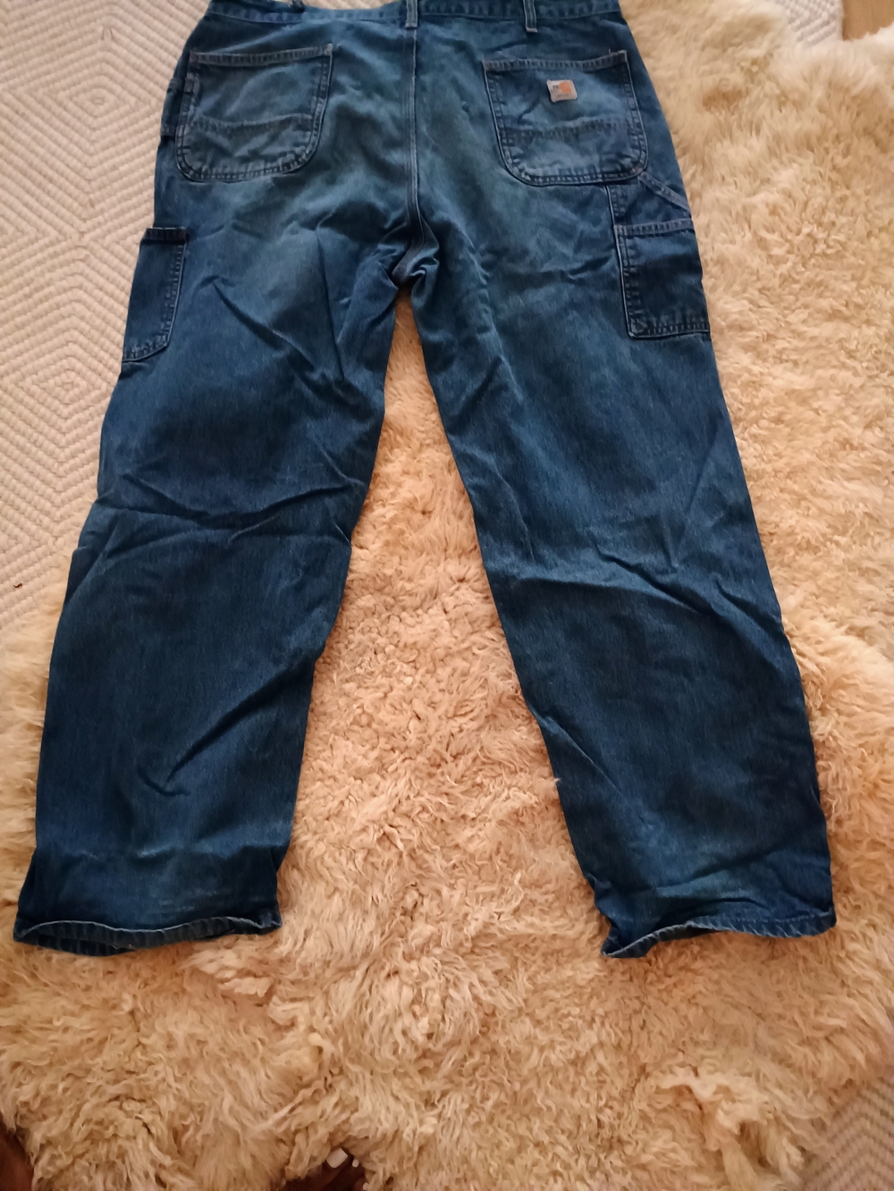 Carhartt Flame Resistant HRC2PPE Men's Dark Blue Cargo CarpenterWork Pants 40x32
